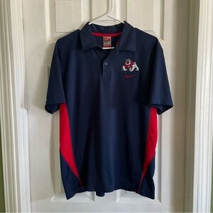 Nike Golf DriFit Standard Fit Embroidered Fresno State Bulldogs Polo Size Medium